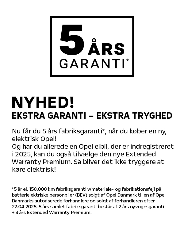 Opel 5 års garanti